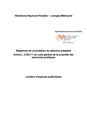 Plan des espaces publicitaires